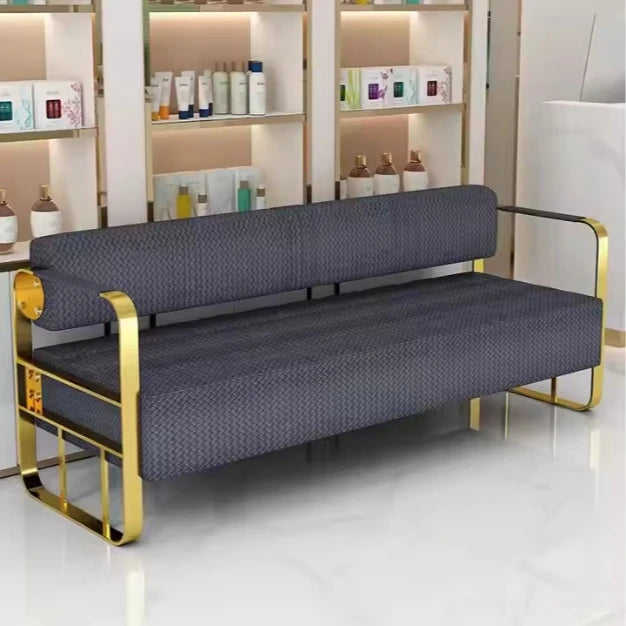 Same light luxury lounge chair, hair salon, nail salon, light luxury stainless steel sofa , lounge area
