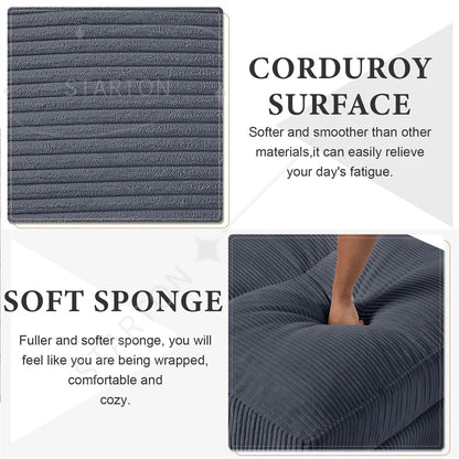 121" Modular Sectional Sofa Couch L Shaped Upholstered Sofa With Chaise Cushion Oversized 6 Seater Couches Sofas For Living Room