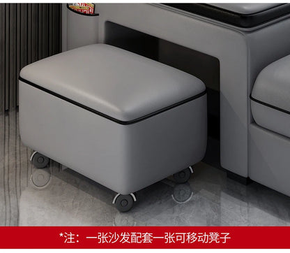 Genuine Leather Sofa Cowhide Modern Wireless Charging Smart Audio Sofa Living Room Corner Combination Divano Home Furniture