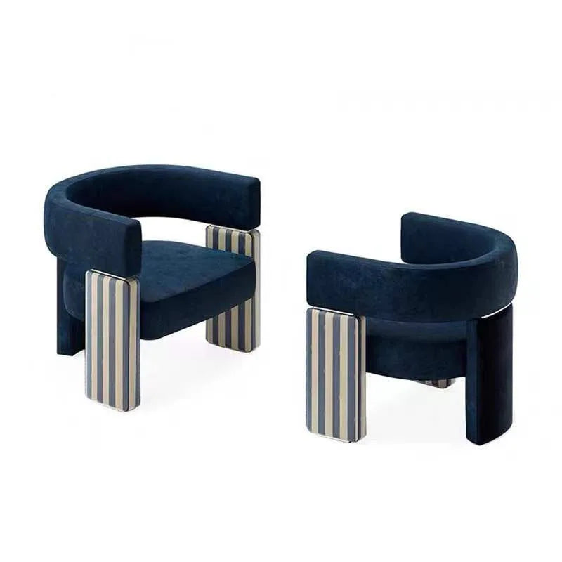 Modern simple fabric negotiation leisure sofa chair designer single  Internet celebrity  Nordic metal leisure chair