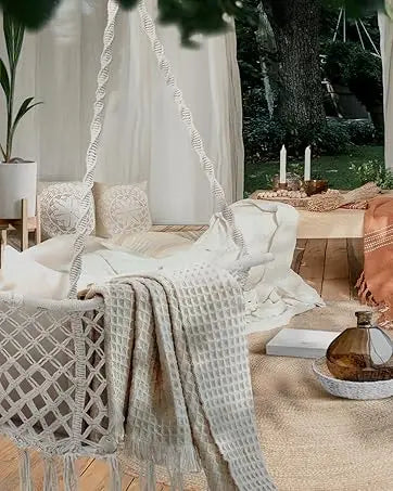 Set of 6 Outdoor Dining Chairs Stackable Patio Deck Chair, Lounge Garden Furniture Seating Backyard Indoor, Steel Textile Fabri