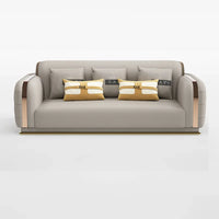 For Luxury Fancy Living Room Sofa Genuine Leather Designer Italian Sofa Loveseat Single Canape Salon De Luxe Apartment Furniture