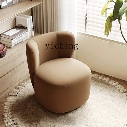 ZC single balcony rotating sofa chair simple leisure chair fabric bedroom retro dressing stool