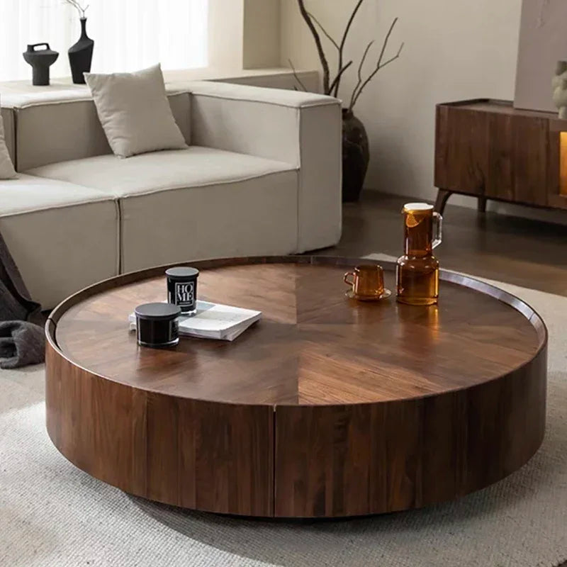 Nordic Solid Wood Coffee Table Modern Simple Originality Round Coffee Table Sofa Side Living Room Home Furniture Salontafel FYCT