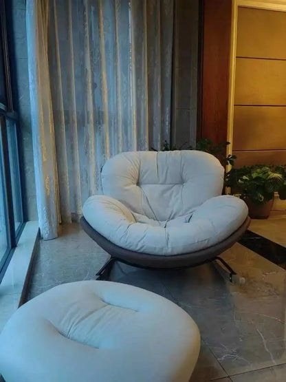 Eggshell Rocking Chair for Home Living Room Single Sofa Lazy Chair Balcony Leisure Chair Girls Pink Rocking Chair