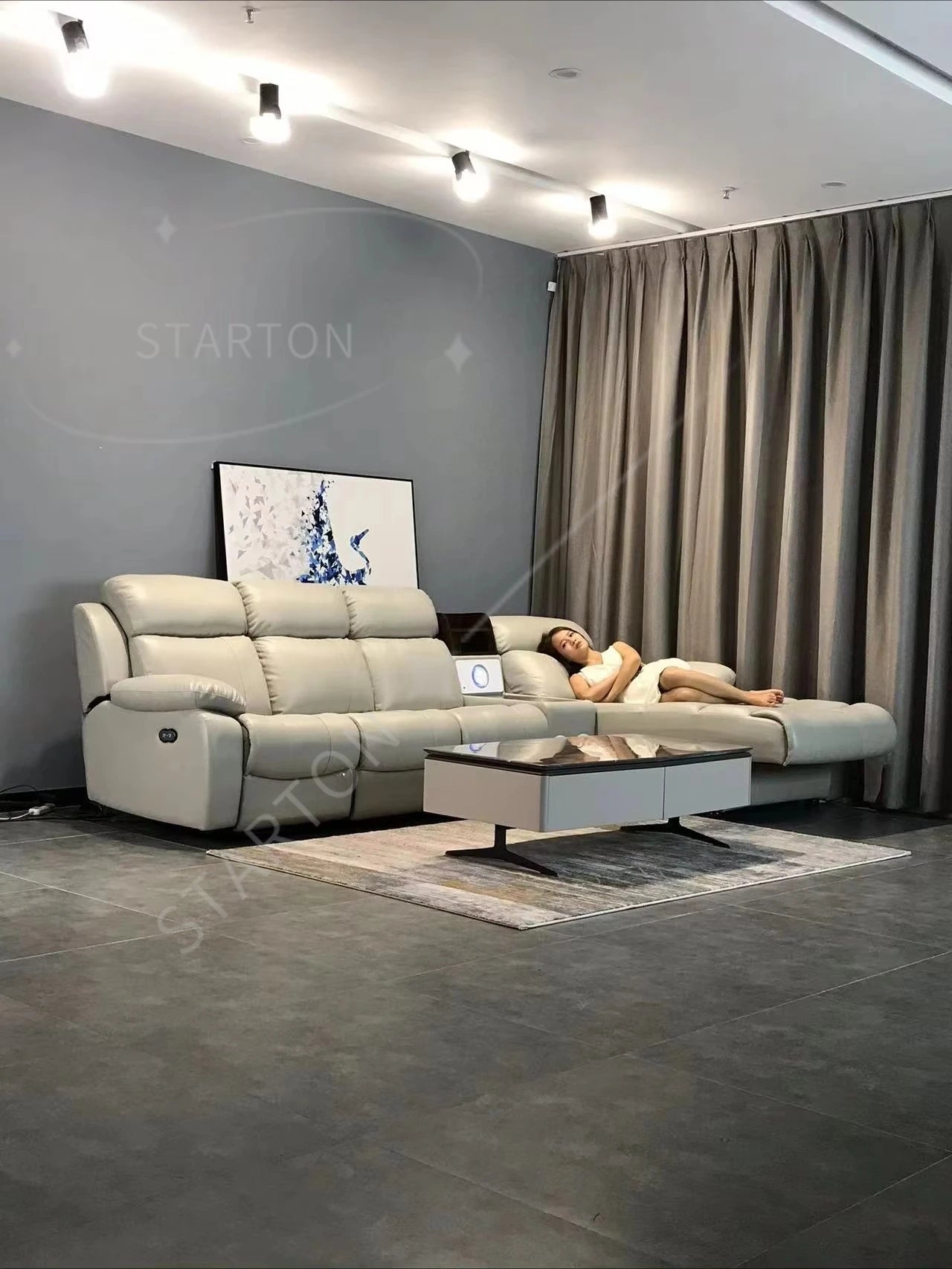 Living Room Sofa Charging Port Bluetooth Speaker Sofa With USB