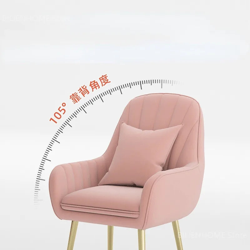 Modern Living Room Dining Chairs Home Furniture Bedroom Dormitory Back Chair Nordic Restaurant Kitchen Cafe Leisure Chair