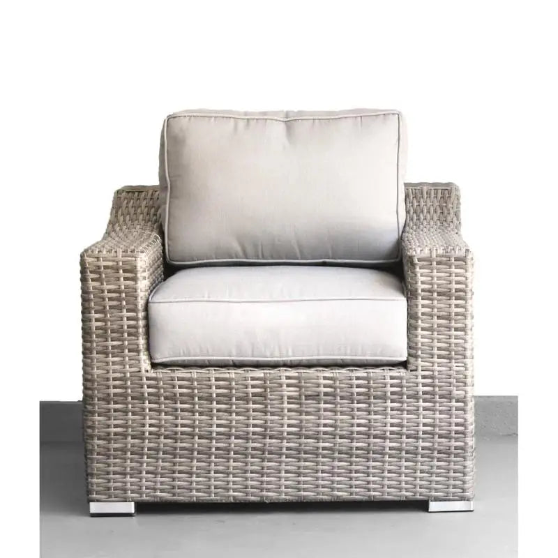4-Seater Wicker Conversation Set with Cushions – Weatherproof & Fully Assembled Outdoor Furniture