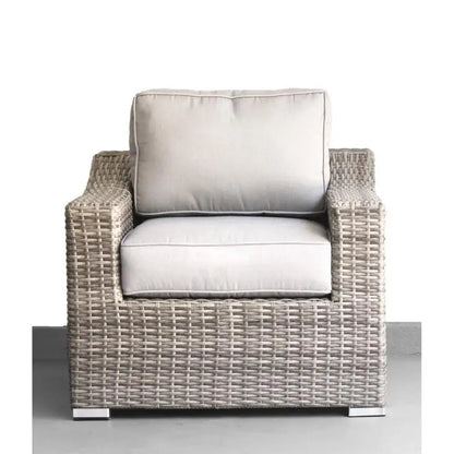 4-Seater Wicker Conversation Set with Cushions – Weatherproof & Fully Assembled Outdoor Furniture