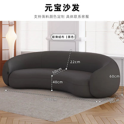 Curved Armchair Living Room Sofas White Designer Modern Minimalist Living Room Sofas Lazy Floor Muebles Lounge Suite Furniture
