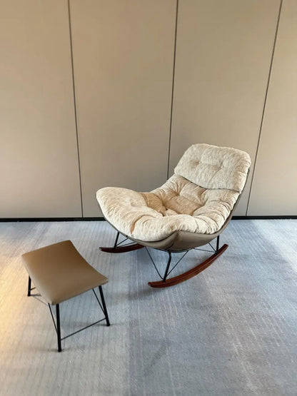 Premium light luxury lazy rocking chair sedentary without collapsing living room single sofa chair