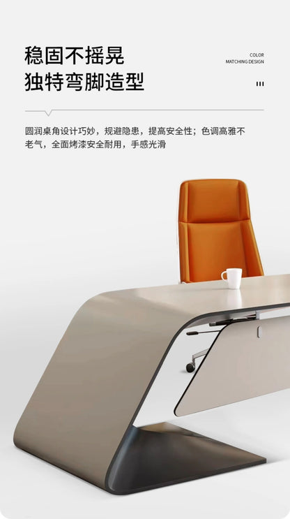 Luxury Home Office Desk Computer Gaming Shelves Folding Large Office Desk Executive Reception Mesas Escritorio Trendy Furniture