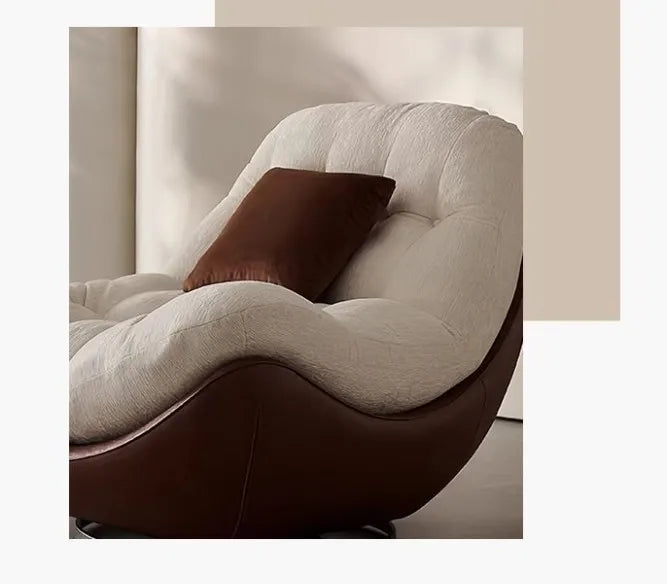 Minimalist rotating single sofa living room design fabric balcony lazy medieval leisure chair recliner