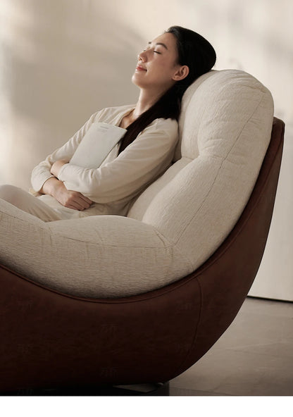 Italian minimalist swivel single chair modern creative sofa living room balcony lounge chair designer lazy lounge chair