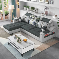 Fabric sofa set simple style combination living room