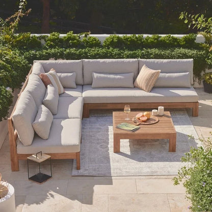 Nordic Modern Design Outdoor Rattan Furniture Rainproof Sunproof for Courtyard Balcony Villa Open-Air Leisure Outdoor Sofa Set