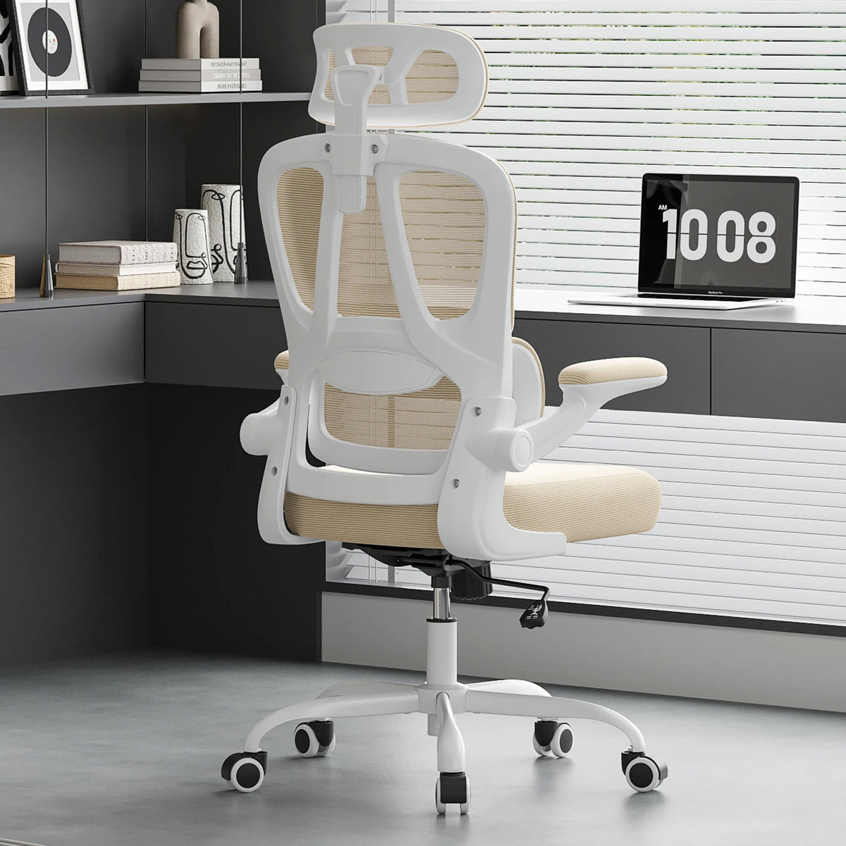 Farini Ergonomic Office Chair, Home Office Desk Chair with Lumbar Support & Headrest, High Back Computer Chair for Work, Study