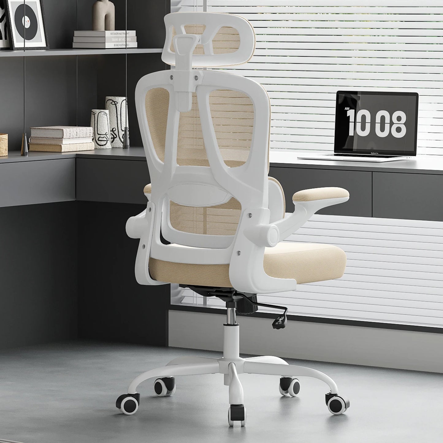 Farini Ergonomic Office Chair, Home Office Desk Chair with Lumbar Support & Headrest, High Back Computer Chair for Work, Study