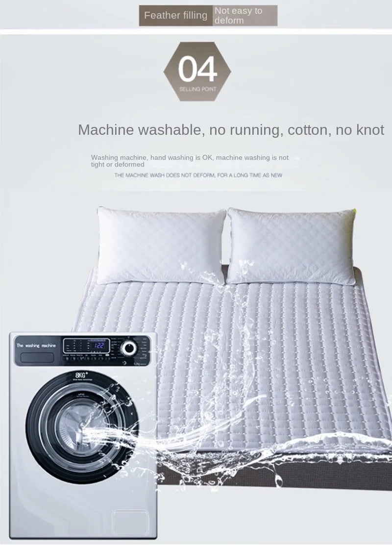 Antibacterial Cotton Mattress Non-Slip Mat Hotel Thin Mattress Protective Pad Student Dormitory Bed Cotton-Padded Breathable