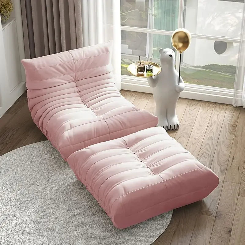 Lazy Floor Couch Caterpillar Sofa Chair Soft Living Room Sofa Recliner Bedroom Balcony Leisure Single Sofa Fireside Chair