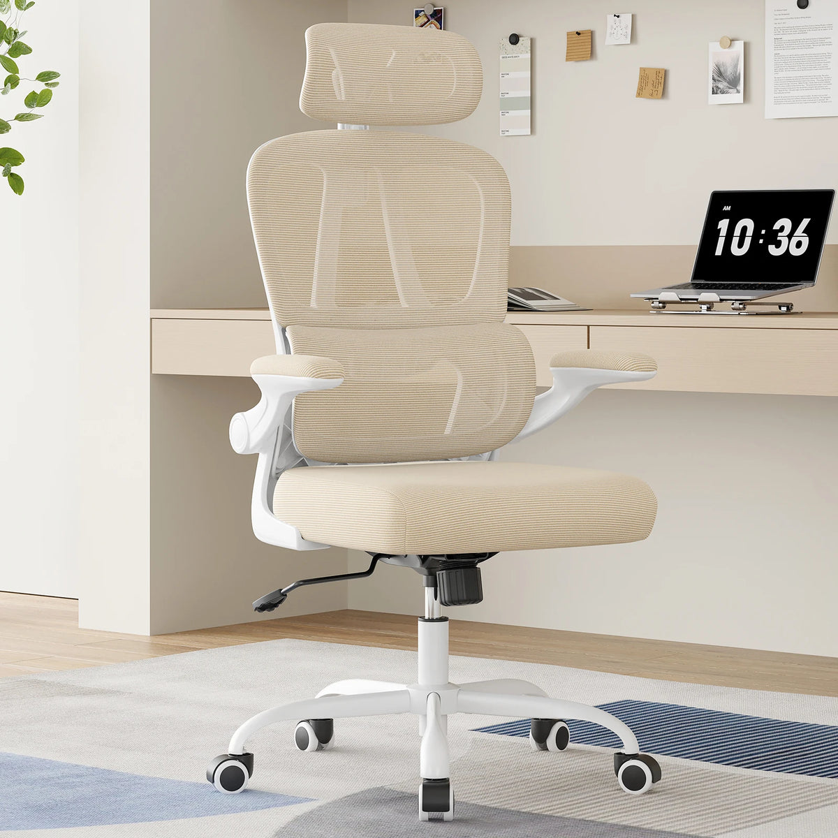 Farini Ergonomic Office Chair, Home Office Desk Chair with Lumbar Support & Headrest, High Back Computer Chair for Work, Study