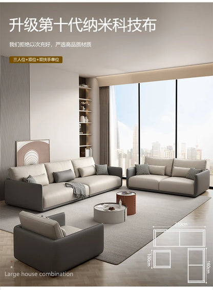 Designer Simple Soft Couches Living Room Comfortable Wood Luxury Modern Sofa Puffs Nordic Home Couch Wohnzimmer Home Furniture