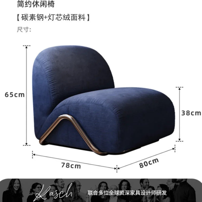 Internet celebrity in the ancient style wabi sabi lazy leisure chair designer Yang fabric single