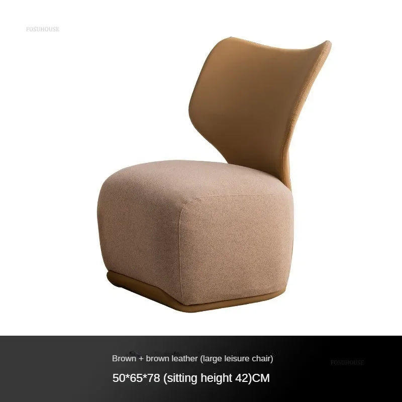 Modern Designer Leisure Living Room Chair Balcony Back Chair Living Room Furniture Nordic Luxury Small Apartment Lazy Sofa Chair