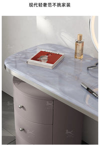 light luxury French luxury stone dresser chest cabinet integrated solid wood modern bedroom high-end makeup table