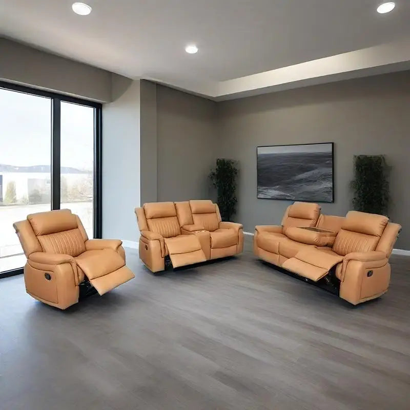 Couch Lounge Suite Set for Living Room Wholesale Leather Extendable  Loveseat Couple 3 Seat Manual Recliner Sofa