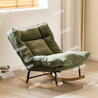 Rocking Chair Reclining Balcony Happy Chair Household Lazy Sofa  Single Comfortable Thickened Leisure  Rocking