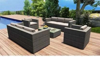 Luxury Terrace Courtyard Garden Furniture Outdoor Garden Sofa Combination Outdoor Waterproof Sun Protection Leisure Sofa Chair N