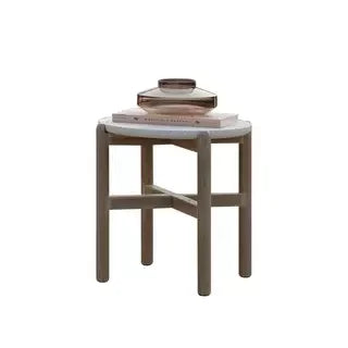Nordic solid wood outdoor leisure rattan antiseptic wood sofa waterproof and sunscreen courtyard model room teak furniture