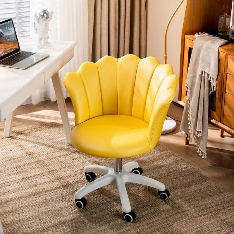 Rotatable Velvet Office Chair for Company Modern Soft Backrest Chair with Wheels Simple Creative Office Chairs for E-sports Room