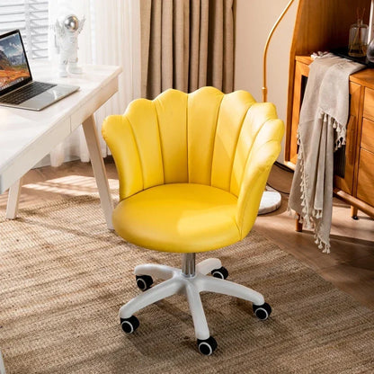 Rotatable Velvet Office Chair for Company Modern Soft Backrest Chair with Wheels Simple Creative Office Chairs for E-sports Room