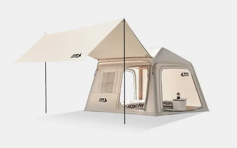 Portable Inflatable Tent Waterproof Sun Protection Thickened Quickly Open Tents Nature Hike Family Travel Camping Shelter Tents