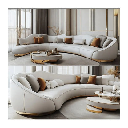 Luxury Modern Hotel Sofa Sets Genuine Leather Velvet Material for Hotel Lobby Furniture Living Rooms or Apartment Furniture