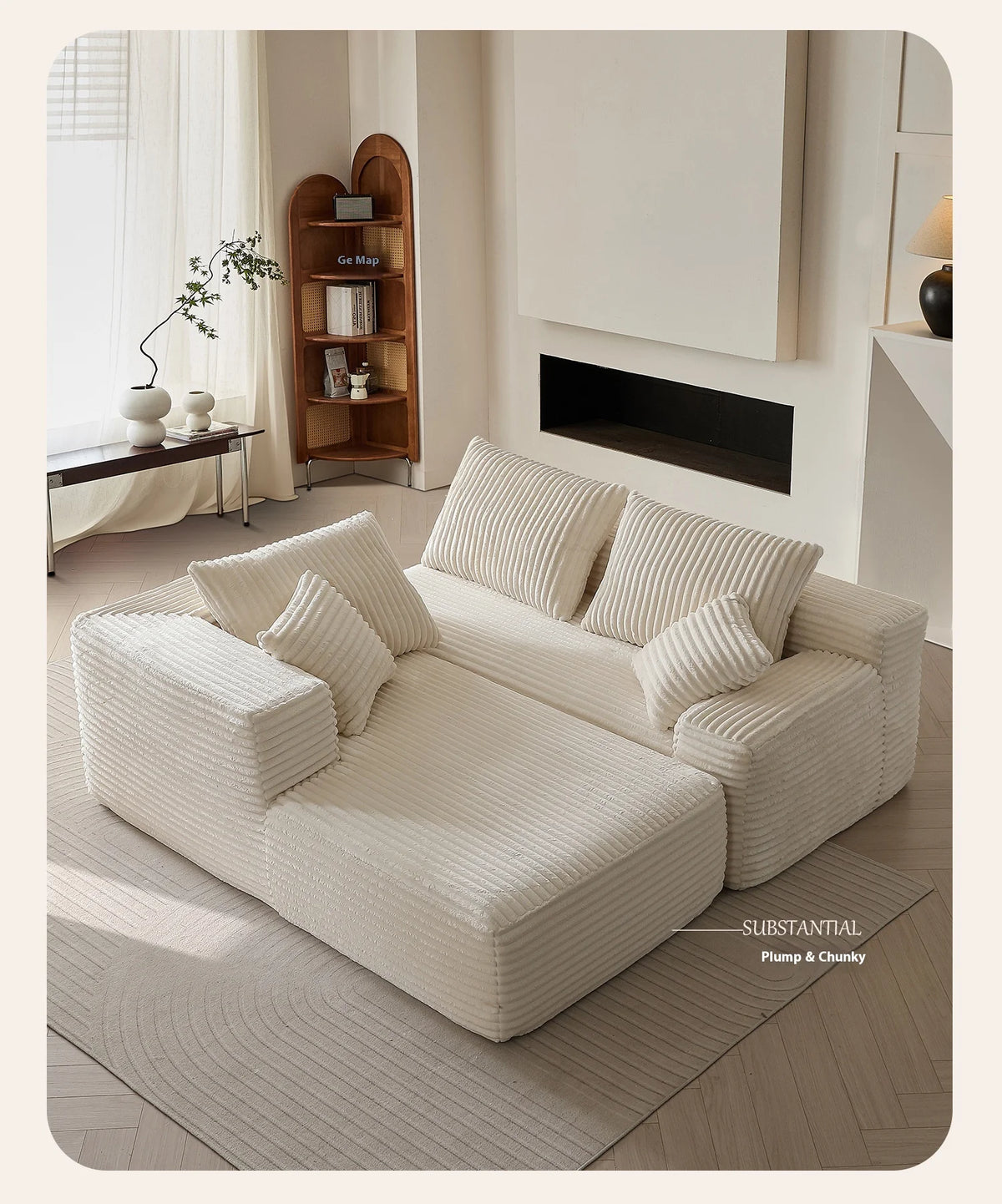 Modern Sectional Sofa Modular Design Fabric Sofa for Small Apartment Living Room