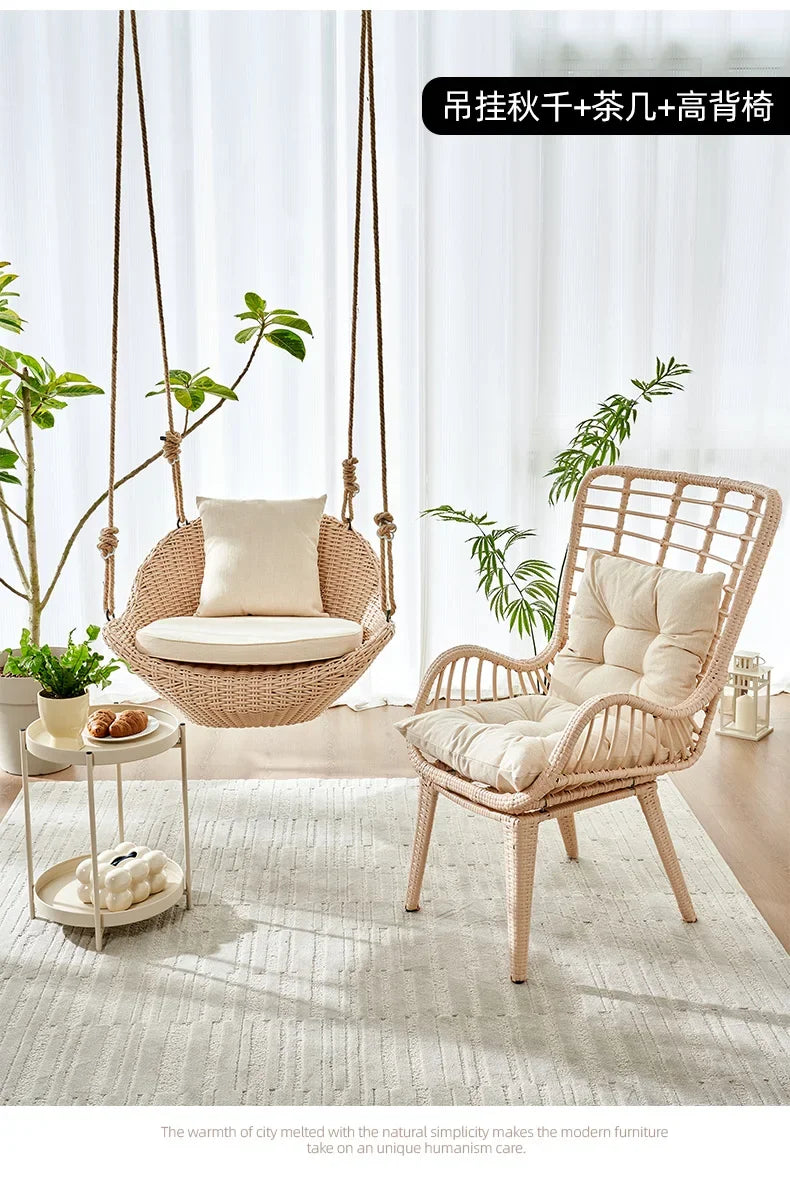 Hanging basket chair indoor swing household hanging hammock rocking balcony Internet celebrity swing hanging