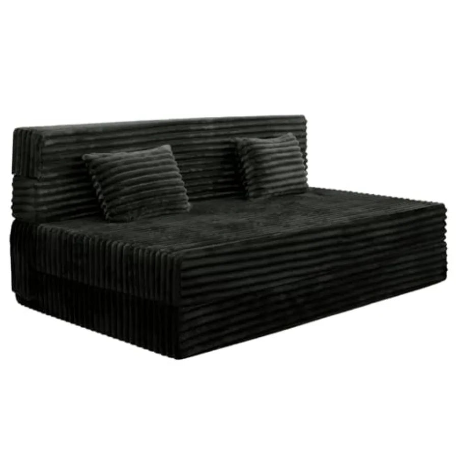 Folding Sofa Bed Queen Size Convertible Sleeper Chair Loveseat with Pillow Futon Chair Sofa Bed Fold Out Floor Couch Foldable M