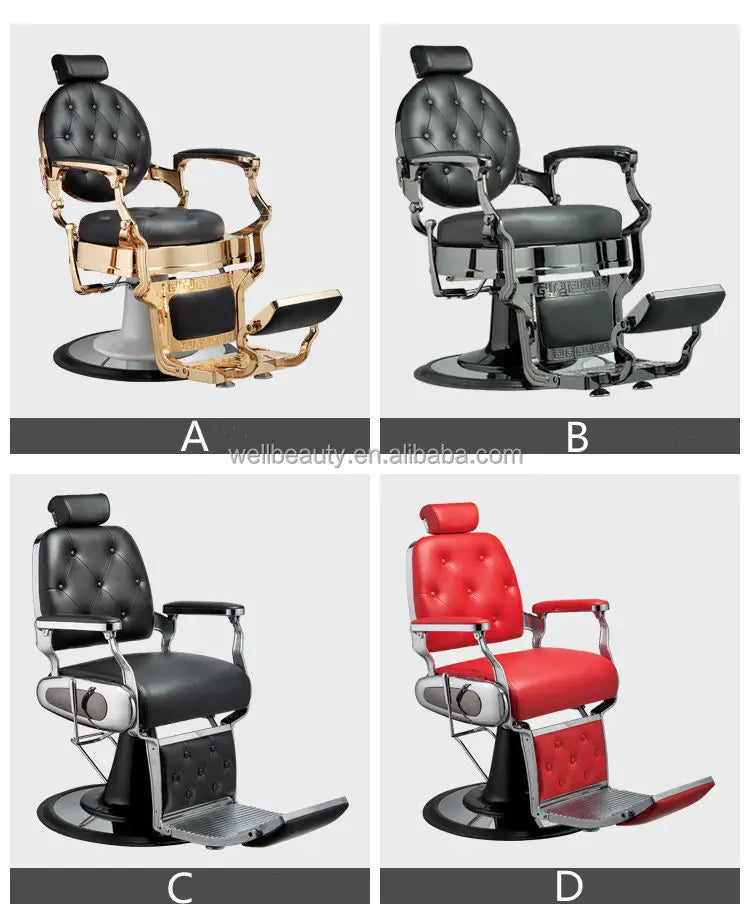 Retro Stylish King Beauty Hairdressing Armrest Hair Styling Classic Hydraulic Furniture Salon Barber Chair