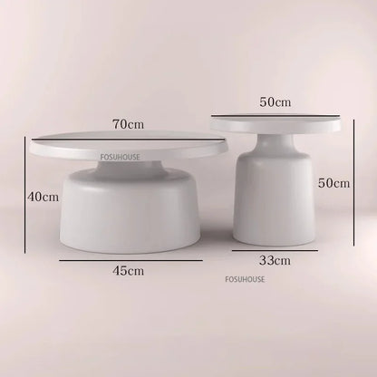 Nordic Living Room Center Table Circular Coffee Tables Modern Side Tea Table Portable Simple Bedroom Nightstand Home Furniture B