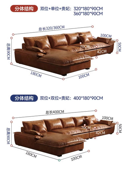 Lazy Leather Living Room Sofas Love Seat Nordic Minimalist Sectional Sofas Modern Relaxing Filling Sillon Cama Home Furniture
