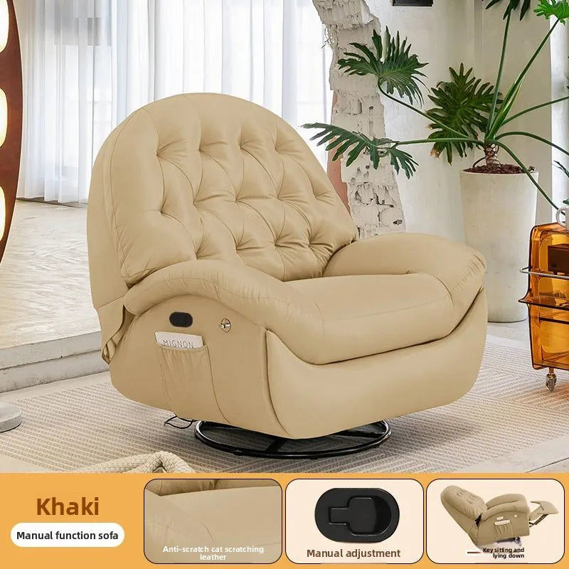 Electric Recliner Lounge Chair Multi Functional Lazy Rocking Sofa Seat Space Saving Single Chair for Living Room Balcony