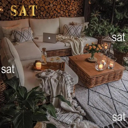 Outdoor sofa courtyard South East Asia wind B & B terrace Sun room Garden balcony Leisure area Sofa rattan furniture