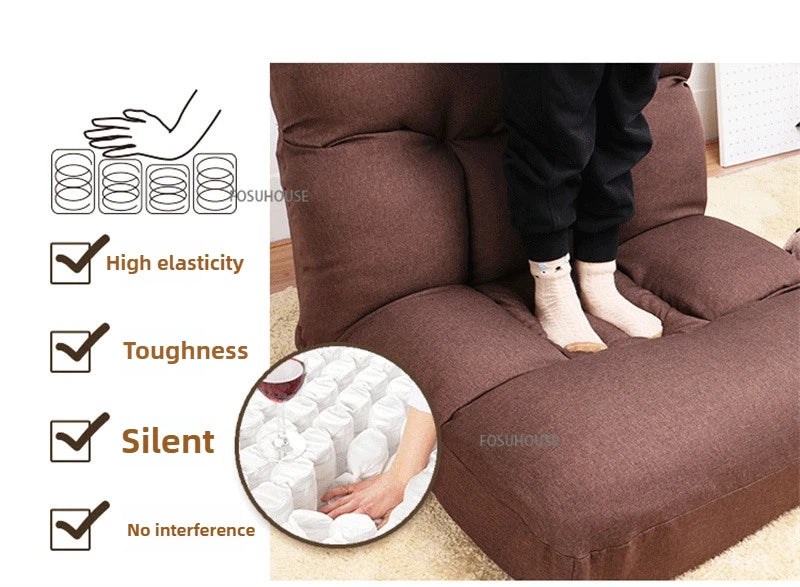 Creative Lying and Sleeping Living Room Sofa Japanese Tatami Bedroom Lazy Sofa Folding Backrest Lounge Chair Home Floor Chair