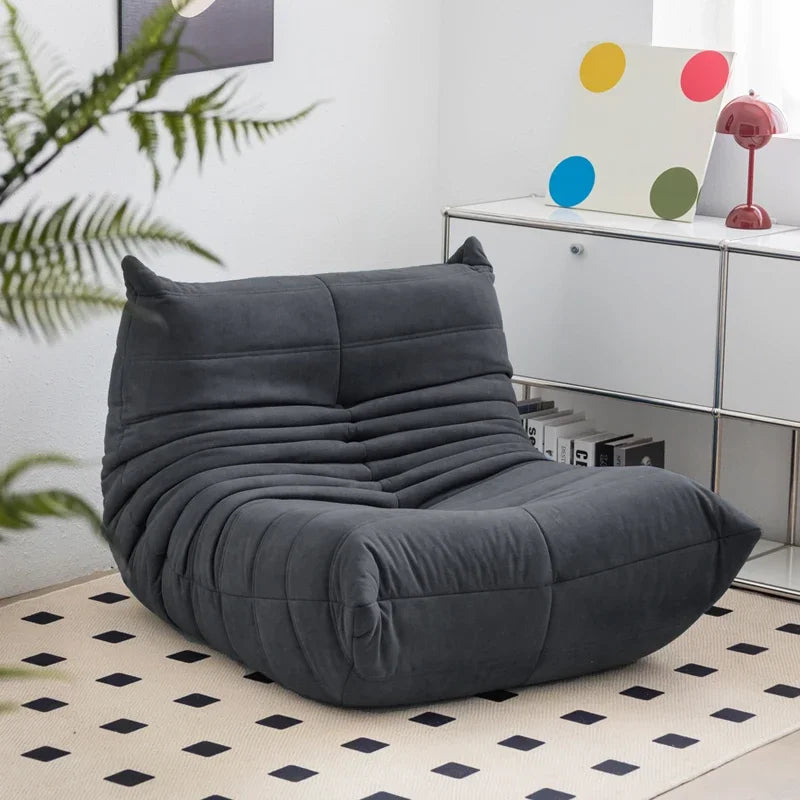Single suede foam sofa armless floor sofa lazy sofa living room bedroom balcony lounge chair reading chair fireside chair