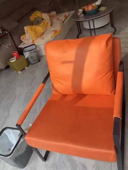 Modern Accent Chair Ergonomic Lounge Chair with Carbon Steel Frame Breathable Comfort for Living Room Bedroom Office Cafe