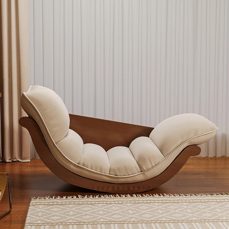 Rocking chair adult 2024 new lazy sofa balcony single sleeping master bedroom recliner leisure banana chair