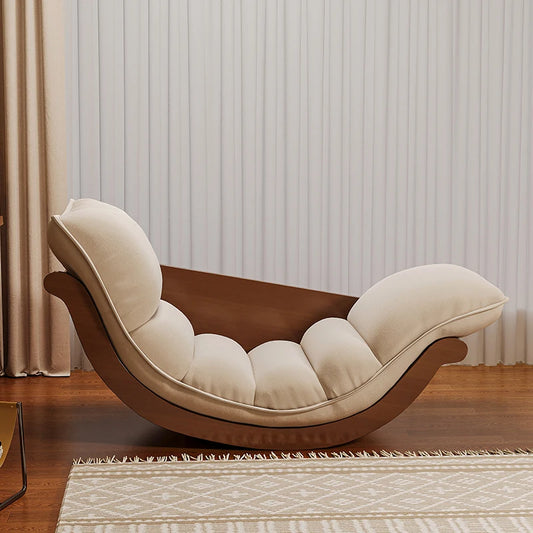Rocking chair adult 2024 new lazy sofa balcony single sleeping master bedroom recliner leisure banana chair